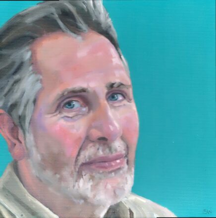 Jeremy, oil on canvas board, £155