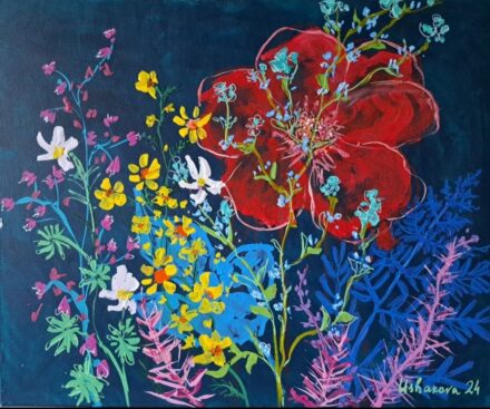 Wildflowers. Acrylic on canvas. 40x50 cm.