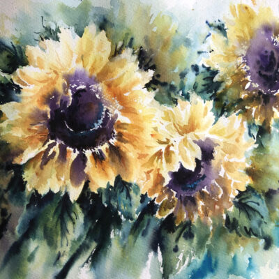Nicky Hunter: Sensational Sunflowers in Watercolour