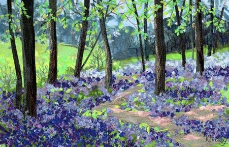 Bluebell Applique Landscape with Kate Findlay