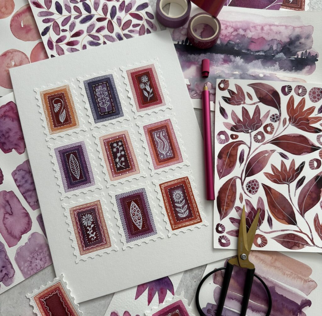 Floral Postage Stamps Watercolour Workshop with Kate Leach